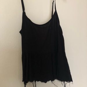 Distressed Tank Crop Top